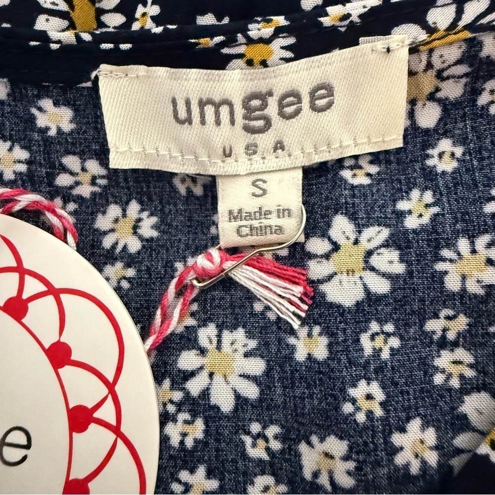 Umgee Baby Doll Black and White Floral Dress. Size S - Picture 7 of 10